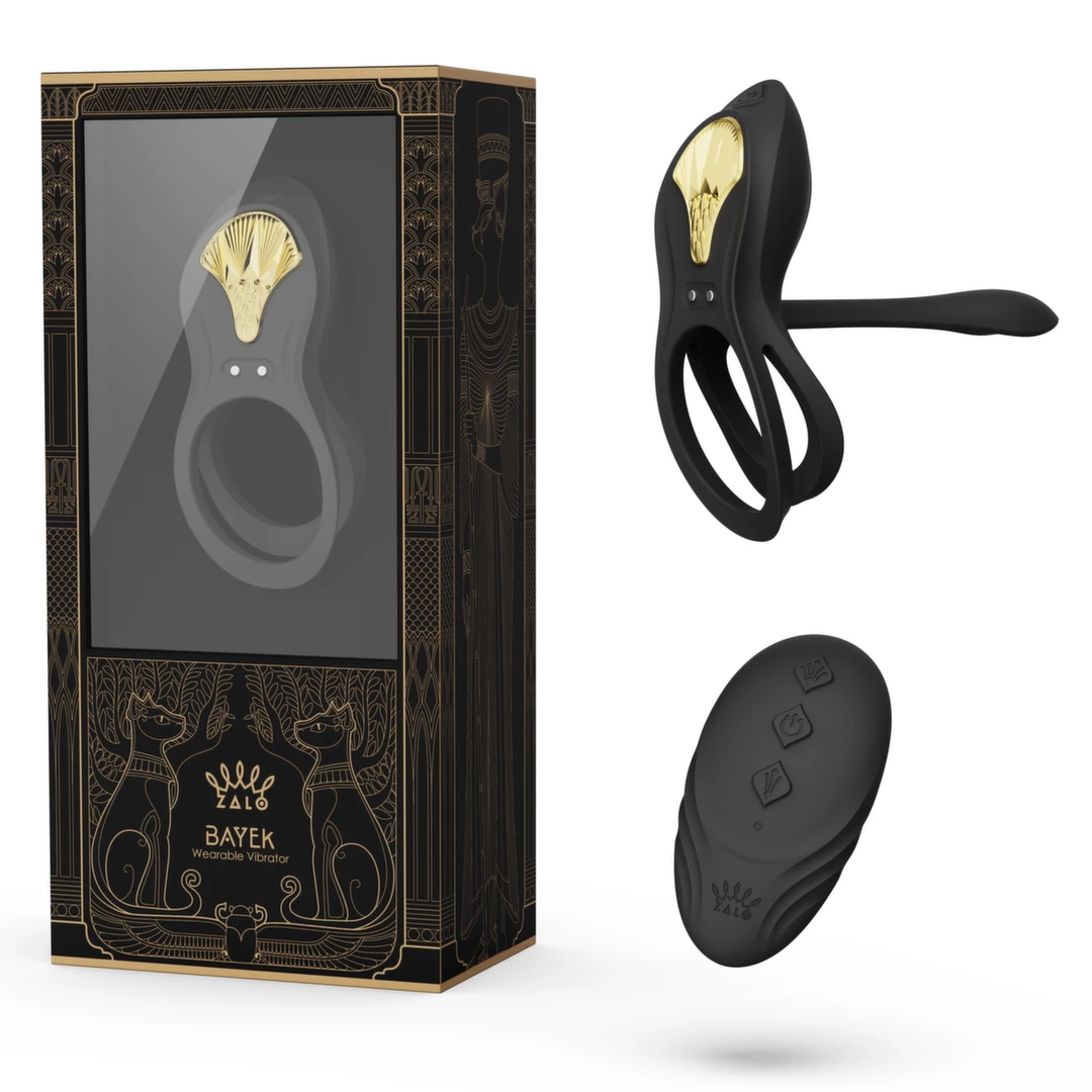 ZALO Bayek Wearable Intimate System Obsidian Black – Nakładany Stymulator Par z Pilotem