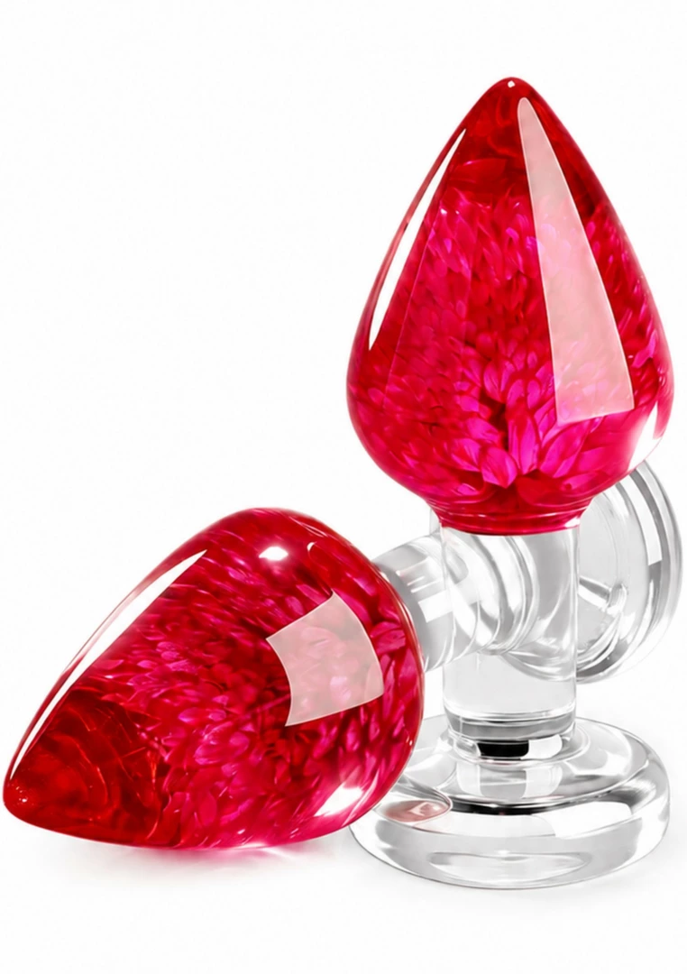 TOYJOY Bachelors Button Medium - dekoracyjny korek intymny z żywicą i kwiatami, 9 cm