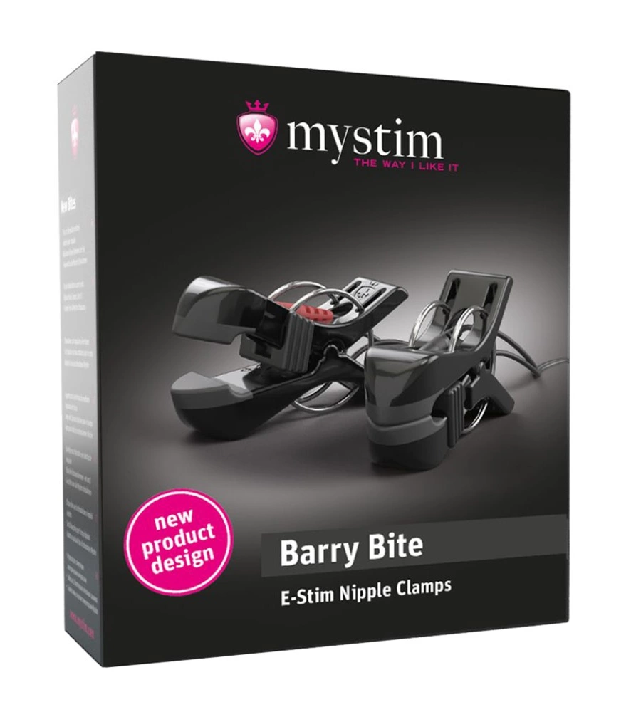 Mystim Barry Bite – Zaciski 2-pinowe do elektrostymulacji, pozłacane styki