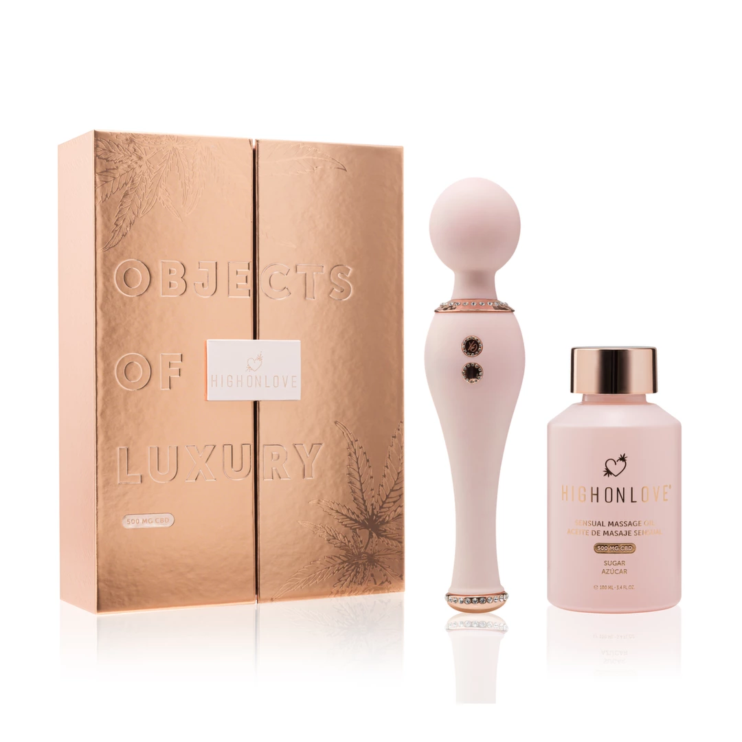 HighOnLove CBD Luxury Body Set Sugar High Scent & Silicone Wand