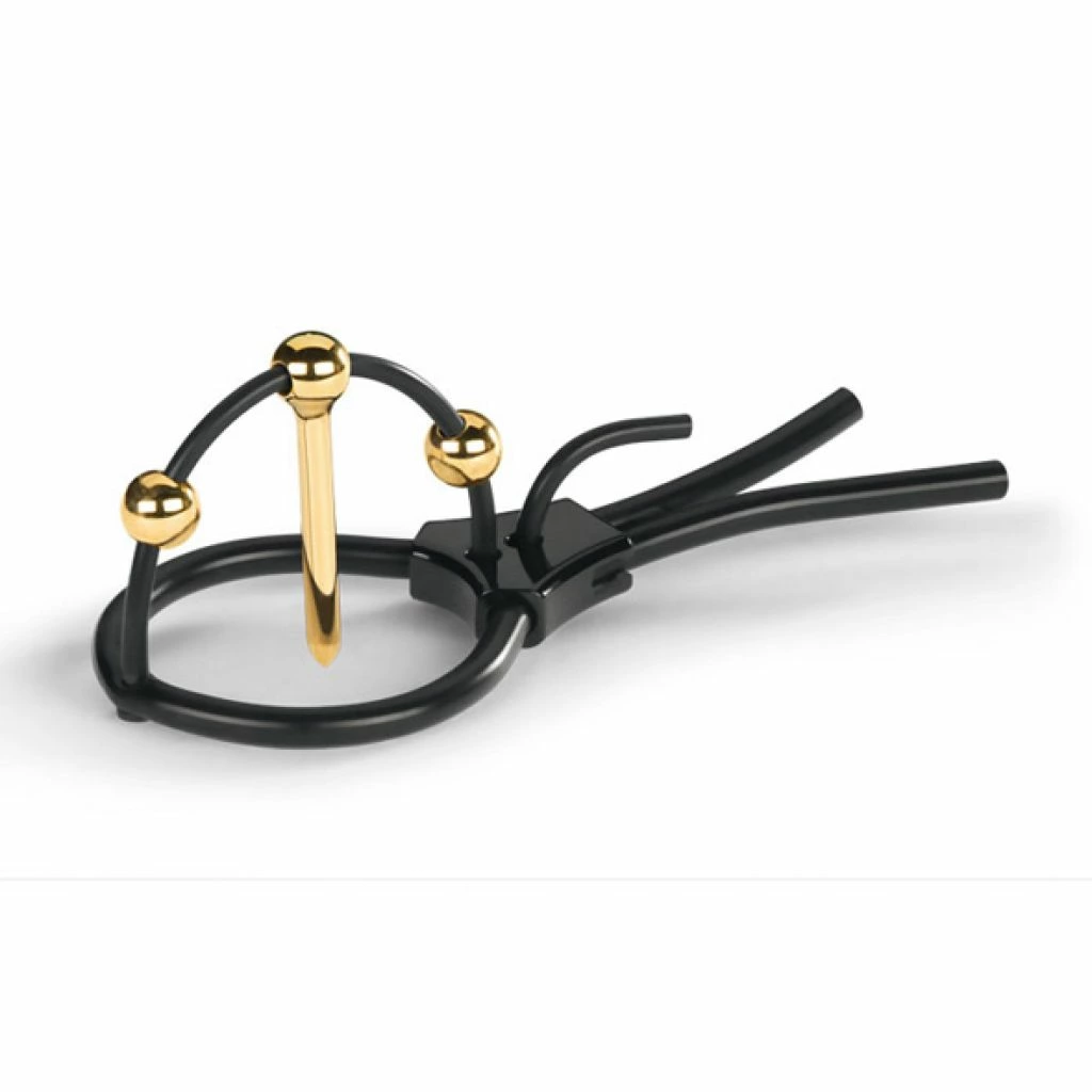 Mystim Plunging Pete – Złocona sonda cewkowa do elektrostymulacji, 4 mm