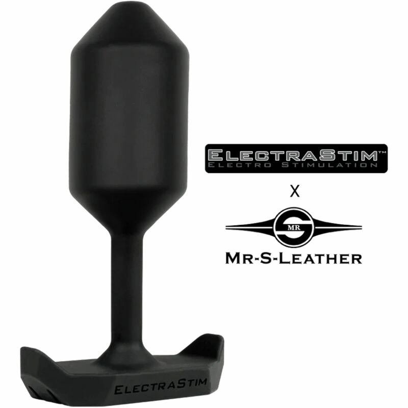 ElectraStim Silicone Electro Plug MR-S-Leather Edition 76mm – Kork Analny do Elektrostymulacji