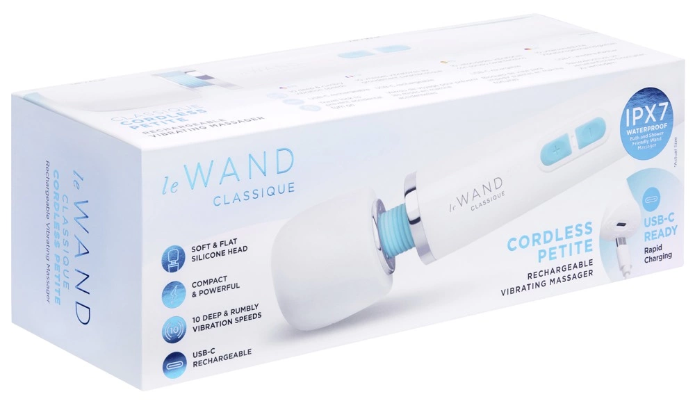 le Wand Classique Petite – Bezprzewodowy masażer wibrujący biały 24,9 cm