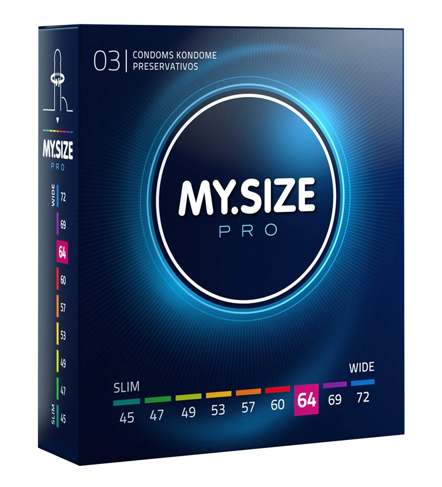 Prezerwatywy dopasowane MY.SIZE PRO 64 mm (3 szt.)