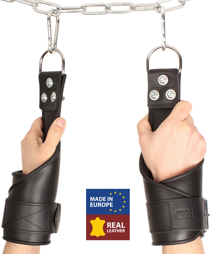Red Leather Restraint System Black - Heavy Duty, 100kg Capacity