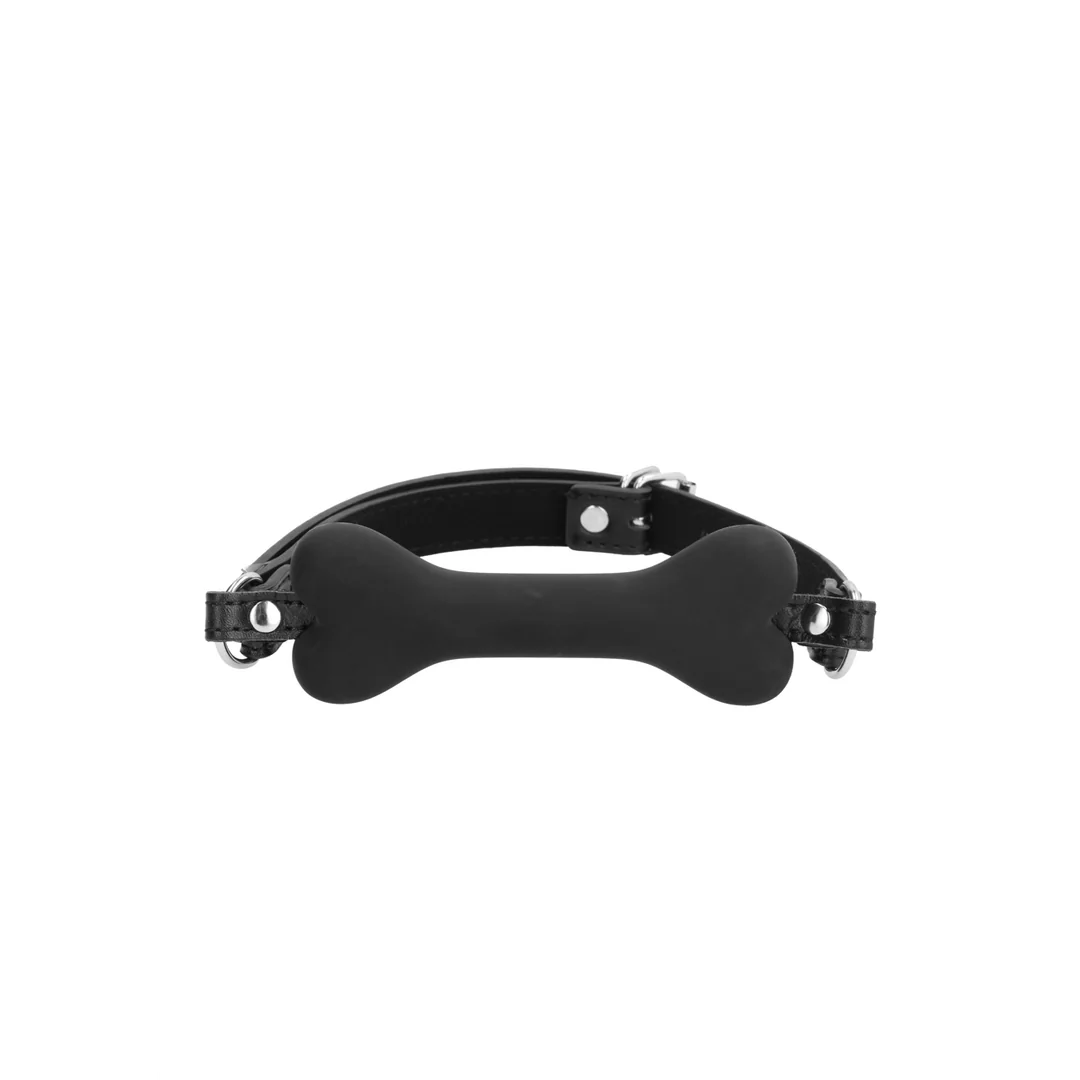 Silicone Bone Gag – Silikonowy Knebel w Kształcie Kości Czarny